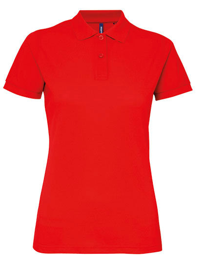 Women´s Polycotton Blend Polo in Red, Größe XXL