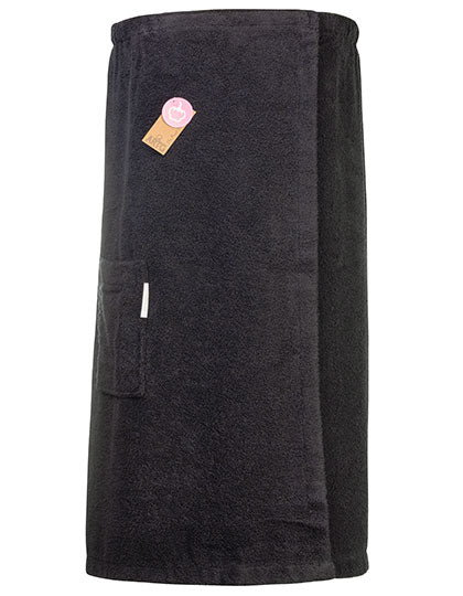 Sauna Kilt Ladies in Black, Größe 85 x 135 cm