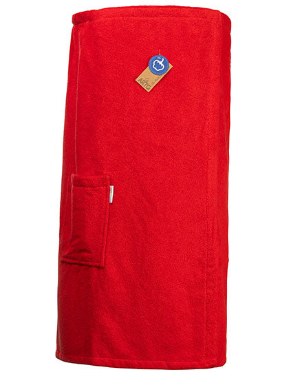 Sauna Kilt Ladies in Fire Red, Größe 85 x 150 cm