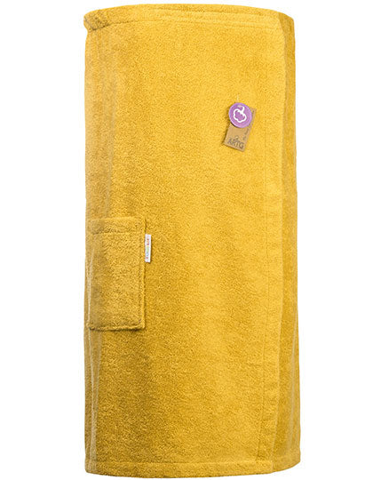 Sauna Kilt Ladies in Mustard, Größe 85 x 150 cm