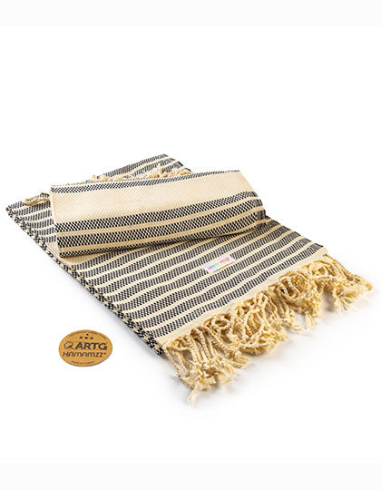 Hamamzz® Original Bodrum DeLuxe Towel in Black, Größe 100 x 180 cm