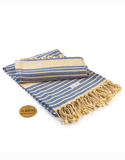 Hamamzz® Original Bodrum DeLuxe Towel in Ocean Blue, Größe 100 x 180 cm