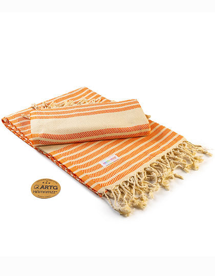 Hamamzz® Original Bodrum DeLuxe Towel in Orange, Größe 100 x 180 cm