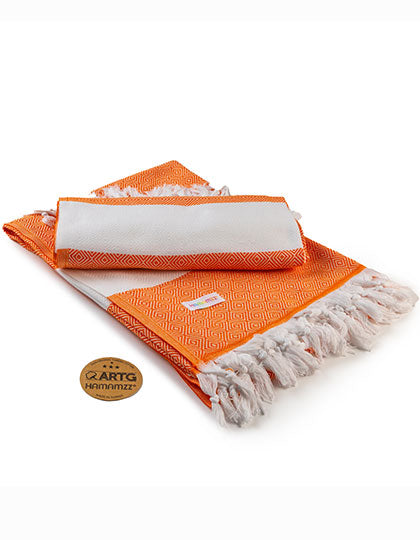Hamamzz® Marmaris DeLuxe Towel in Light Orange, Größe 100 x 180 cm
