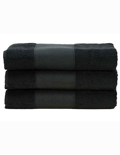 PRINT-Me® Hand Towel in Black, Größe 50 x 100 cm
