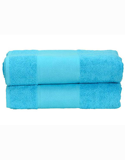 PRINT-Me® Bath Towel in Aqua Blue, Größe 70 x 140 cm
