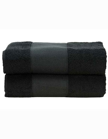 PRINT-Me® Bath Towel in Black, Größe 70 x 140 cm
