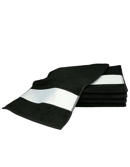 SUBLI-Me® Sport Towel in Black, Größe 30 x 140 cm