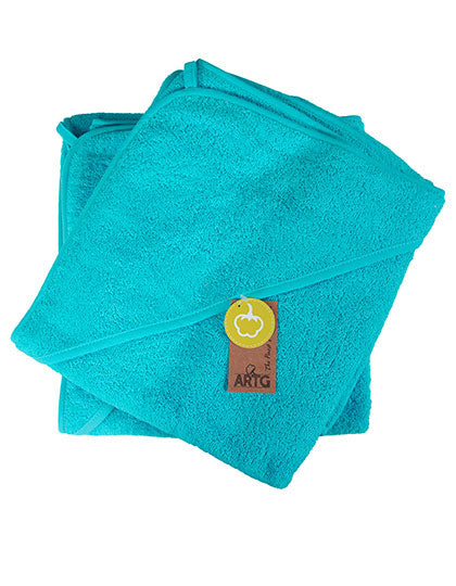 Babiezz® Baby Hooded Towel in Aqua Blue, Größe 100 x 100 cm