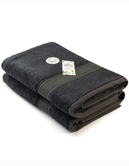 Natural Bamboo Bath Towel in Black, Größe 70 x 140 cm