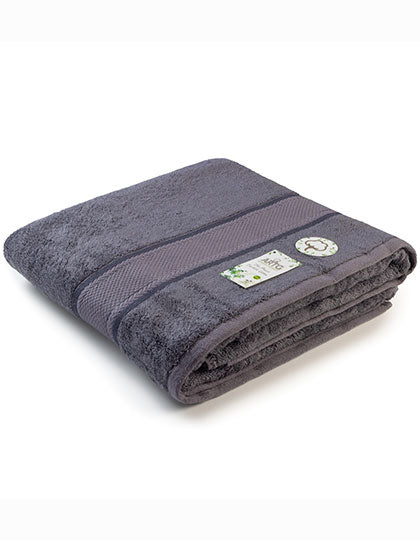 Natural Bamboo Beach Towel in Dark Grey, Größe 100 x 180 cm