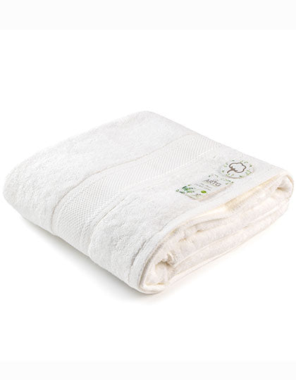 Natural Bamboo Beach Towel in White, Größe 100 x 180 cm