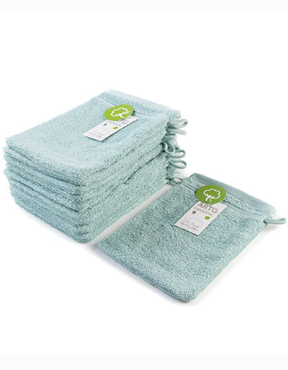 Organic Washing Glove in Green, Größe 16 x 22 cm
