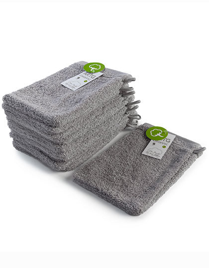 Organic Washing Glove in Grey, Größe 16 x 22 cm