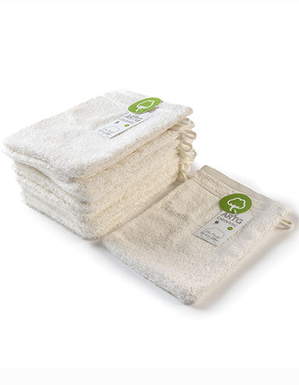Organic Washing Glove in Off White, Größe 16 x 22 cm