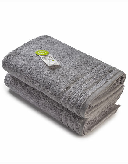 Organic Bath Towel in Grey, Größe 70 x 140 cm