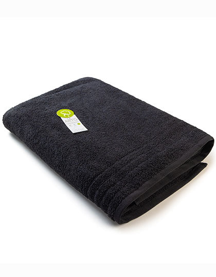 Organic Beach Towel in Black, Größe 100 x 180 cm