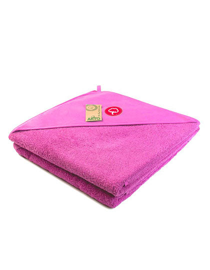 PRINT-Me® Baby Hooded Towel in Pink, Größe 100 x 100 cm