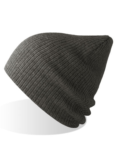Brad Beanie Recycled in Dark Grey Melange, Größe One Size