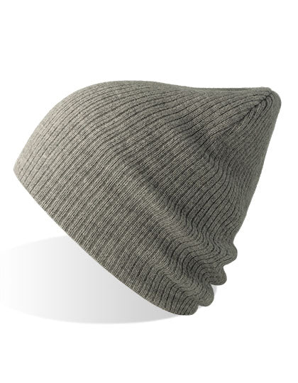 Brad Beanie Recycled in Light Grey Melange, Größe One Size