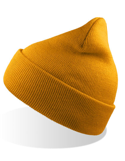 Wind Beanie Recycled in Mustard, Größe One Size