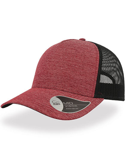 Rapper Melange Cap in Red, Größe One Size