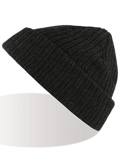 Docker Beanie in Black Melange, Größe One Size