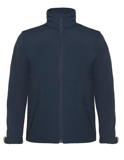 Kids´ Hooded Softshell Jacket in Navy, Größe 13/14 (158/164)
