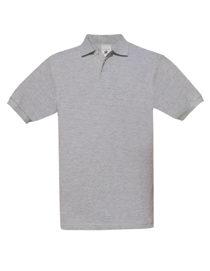 Unisex Polo Safran in Heather Grey, Größe 3XL