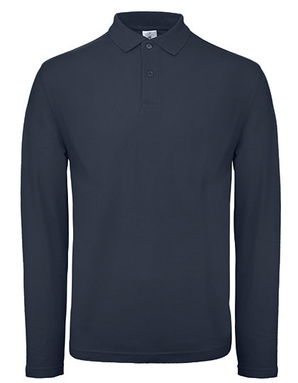 Men´s Long Sleeve Polo ID.001 in Navy, Größe 4XL