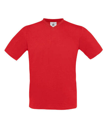 T-Shirt Exact V-Neck in Red, Größe XXL