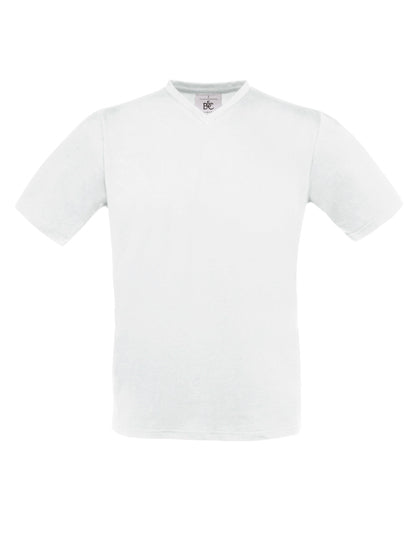 T-Shirt Exact V-Neck in White, Größe XXL