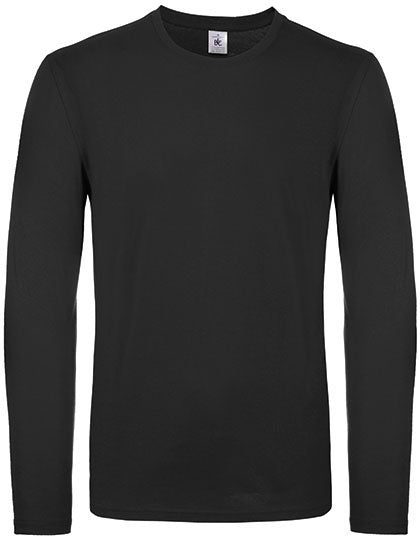 Men´s T-Shirt #E150 Long Sleeve in Black, Größe 4XL