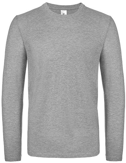 Men´s T-Shirt #E150 Long Sleeve in Sport Grey (Heather), Größe 4XL