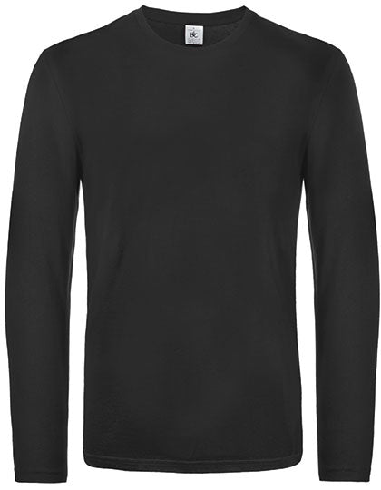 Men´s T-Shirt #E190 Long Sleeve in Black, Größe 4XL