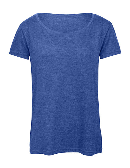 Women´s Triblend T-Shirt in Heather Royal Blue, Größe XXL