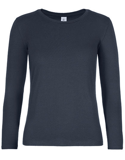 Women´s T-Shirt #E190 Long Sleeve in Navy, Größe 3XL