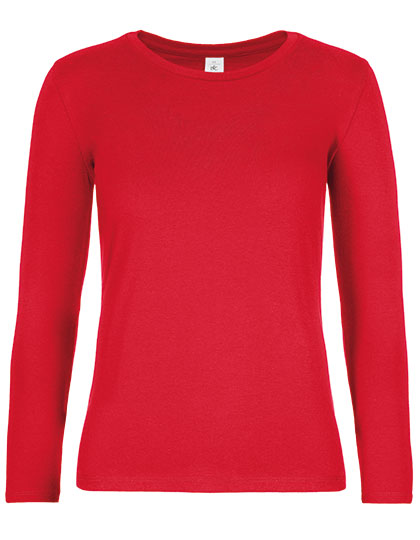 Women´s T-Shirt #E190 Long Sleeve in Red, Größe 3XL