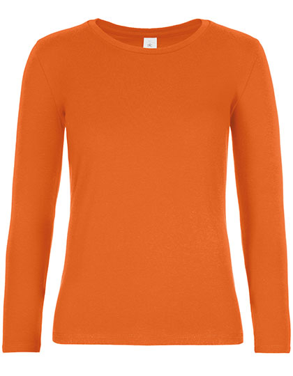 Women´s T-Shirt #E190 Long Sleeve in Urban Orange, Größe XXL