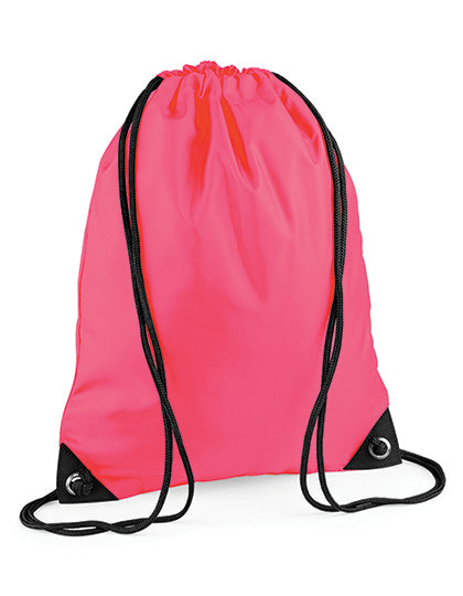 Premium Gymsac in Fluorescent Pink, Größe 33 x 45 cm