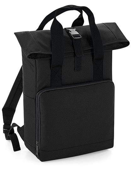 Twin Handle Roll-Top Backpack in Black, Größe 28 x 38 x 12 cm
