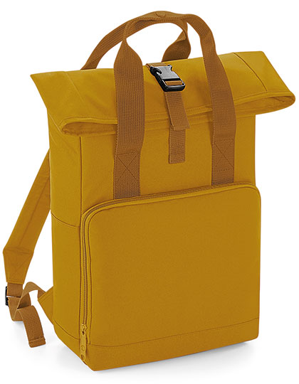 Twin Handle Roll-Top Backpack in Mustard, Größe 28 x 38 x 12 cm