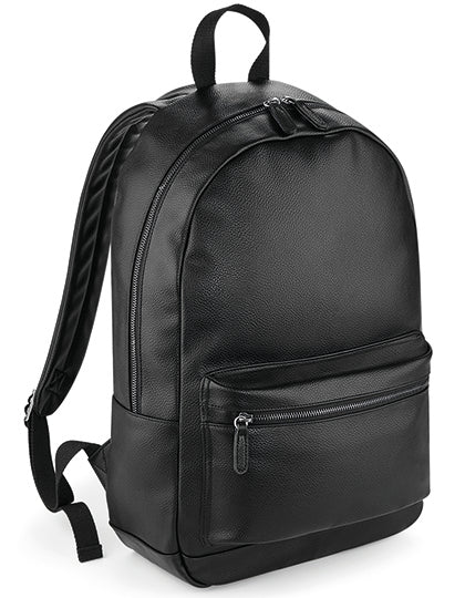 Faux Leather Fashion Backpack in Black, Größe 31 x 47 x 16 cm