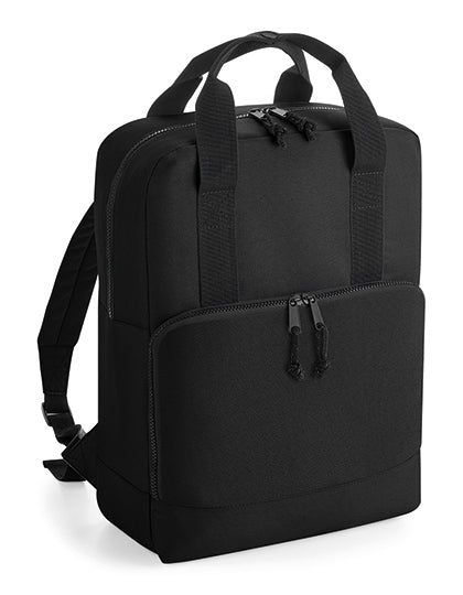 Recycled Twin Handle Cooler Backpack in Black, Größe 40 x 30 x 14 cm