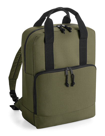 Recycled Twin Handle Cooler Backpack in Military Green, Größe 40 x 30 x 14 cm