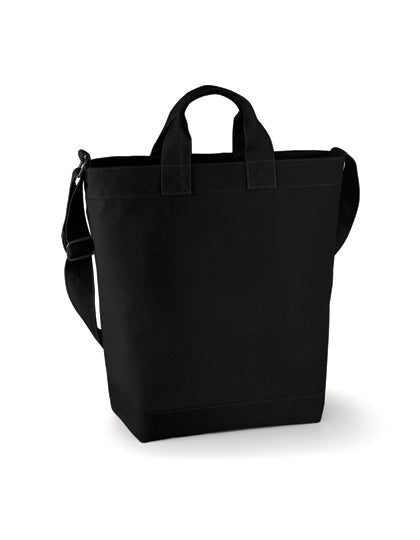 Canvas Day Bag in Black, Größe 38 x 40 x 14 cm