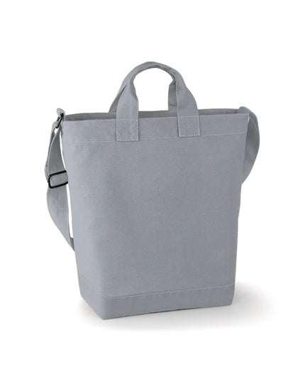 Canvas Day Bag in Light Grey, Größe 38 x 40 x 14 cm
