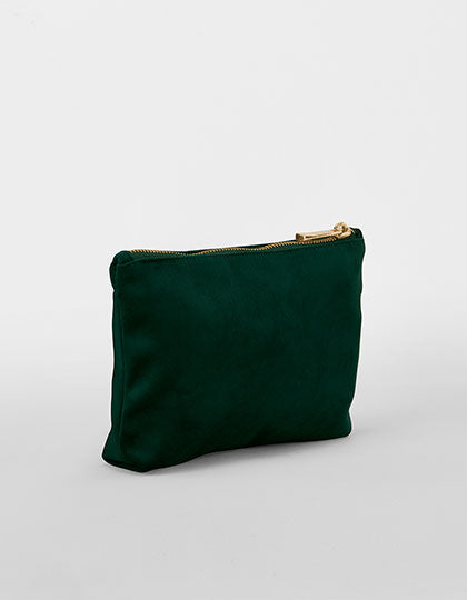 Velvet Accessory Bag in Dark Emerald, Größe L (33 x 24 cm)
