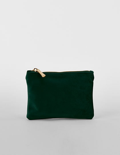 Velvet Accessory Pouch in Dark Emerald, Größe L (30 x 20 cm)