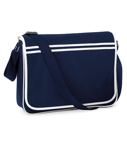 Retro Messenger in French Navy, Größe 40 x 30 x 10 cm